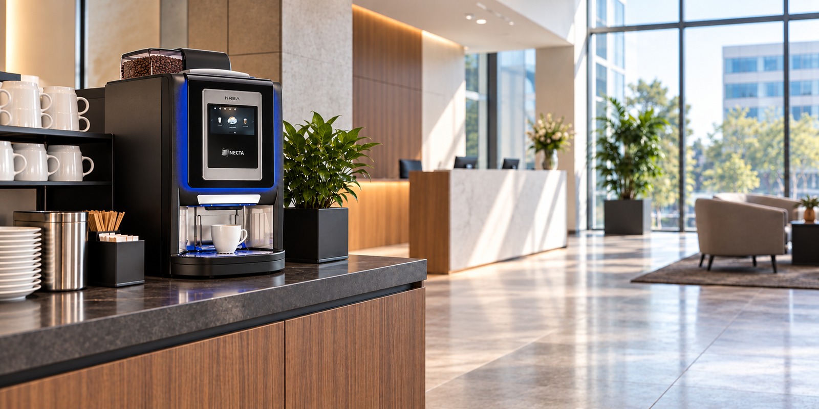 Machine à café en environnement tertiaire sensible